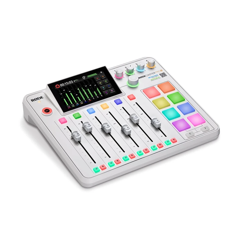 RØDE RØDECaster Pro II All-in-One Production Solution for Podcasting, Streaming, Music Production and Content Creation (White)