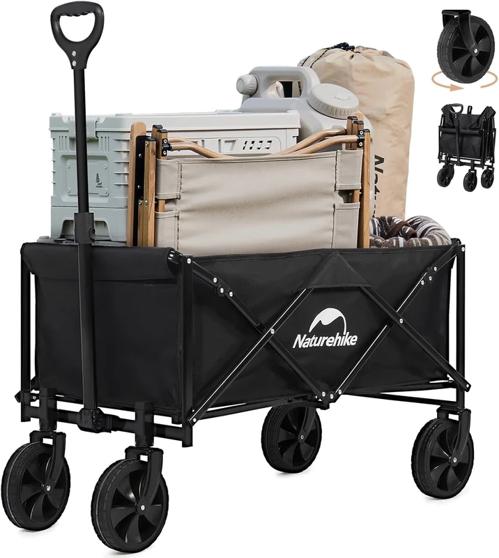 Naturehike 2 Wheel Garden Trolleys, Black Diamond