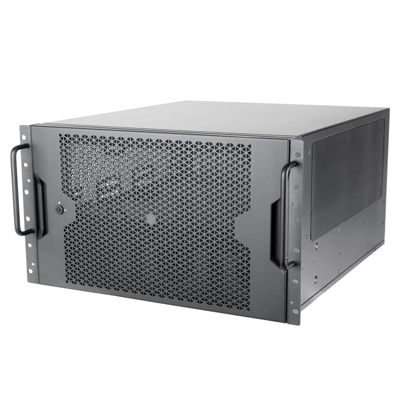 SilverStone Technology RM61-312, 6U 12-Bay Rackmount Case with Dual Power Supply Compatibility, Triple 360mm Radiator Bracket, SST-RM61-312