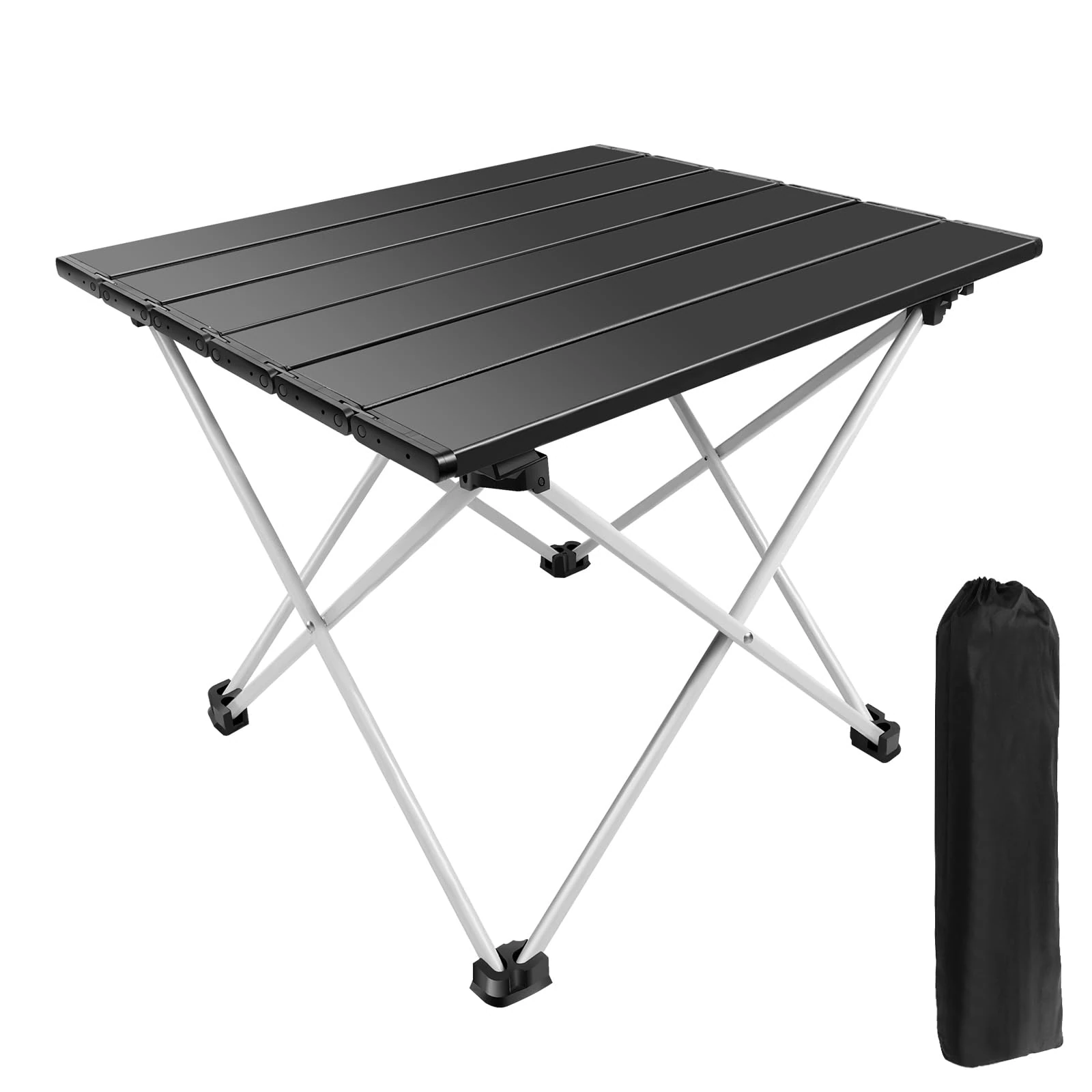 YouseaHome Portable Lightweight Folding Table for Camping and Garden - Aluminum Top, Outdoor Trestle With Carry Bag for Easy Storage, 40x35x32cm