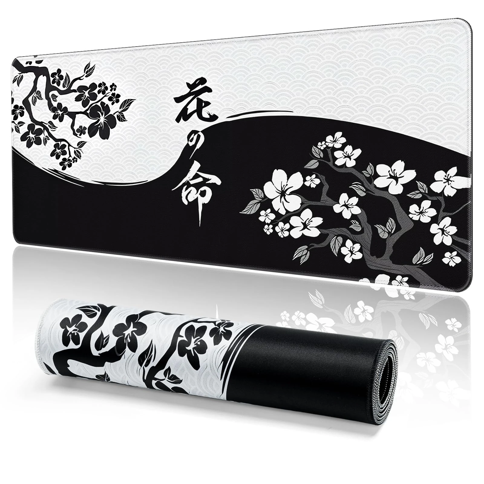 EFISH Gaming Mouse Mat Large Mouse Pad (31.5" x 11.8") Washable Laptop Desk Pad, Japanese Keyboard Pad, Non-Slip Rubber Base Desk Mat for MacBook, PC, Laptop, Office