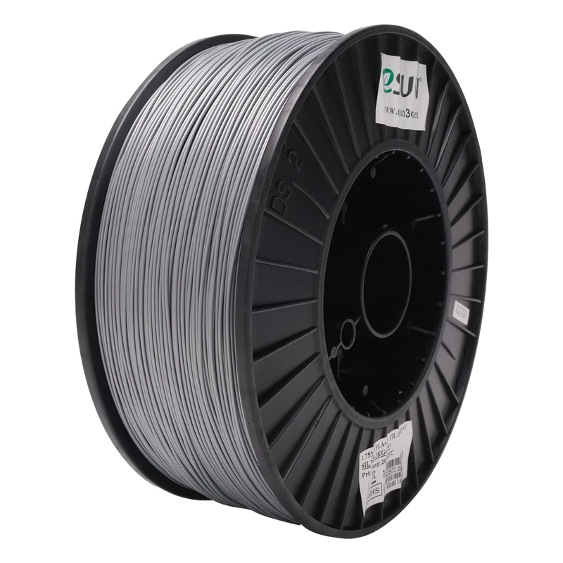 eSUN PLA+ Filament 1.75mm, Enhanced Toughness 3D Printer Filament PLA Plus, Dimensional Accuracy +/- 0.03mm, 3KG Spool (6.6 LBS) 3D Printing Filament for 3D Printers,Silver