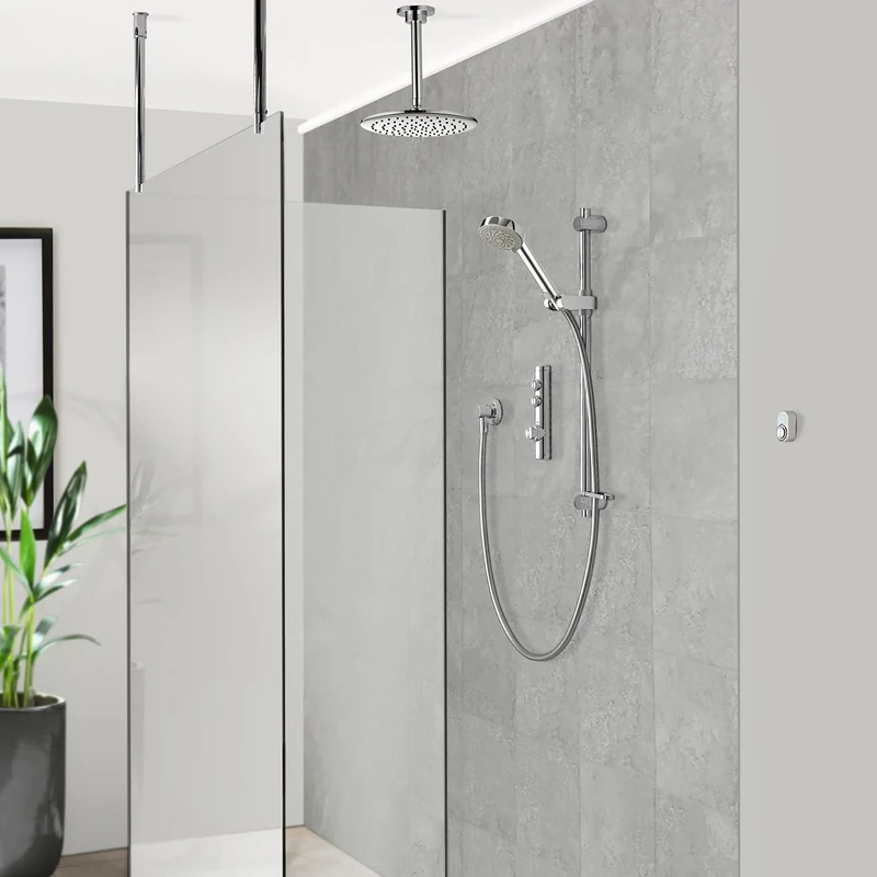 Aqualisa ISD.A1.BV.DVFC.23 iSystem Smart Shower Divert Concealed with Adjustable and Ceiling Fixed Heads - for HP/Combi Systems