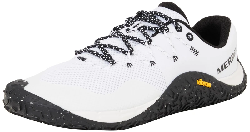 Merrell Men's Trail Glove 7 Sneaker, White/Black, 11.5 UK