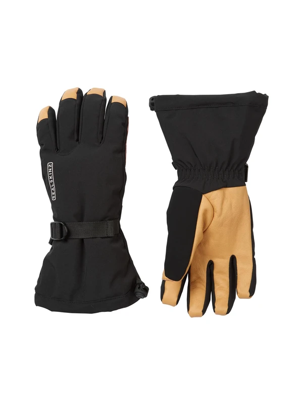 SEALSKINZ | Fransham | Waterproof Thermal Ski Goatskin Gauntlet | Extended Cuff for Cold Weather Protection