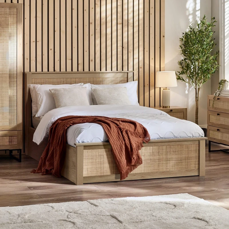Julian Bowen Padstow Ottoman 135Cm Double Bed - Oak