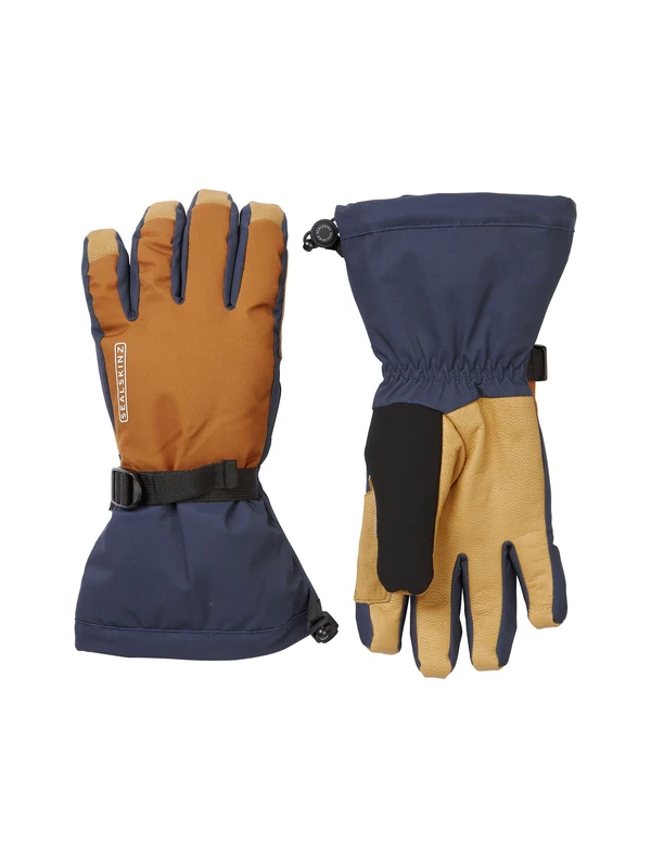 SEALSKINZ | Fransham | Waterproof Thermal Ski Goatskin Gauntlet | Extended Cuff for Cold Weather Protection