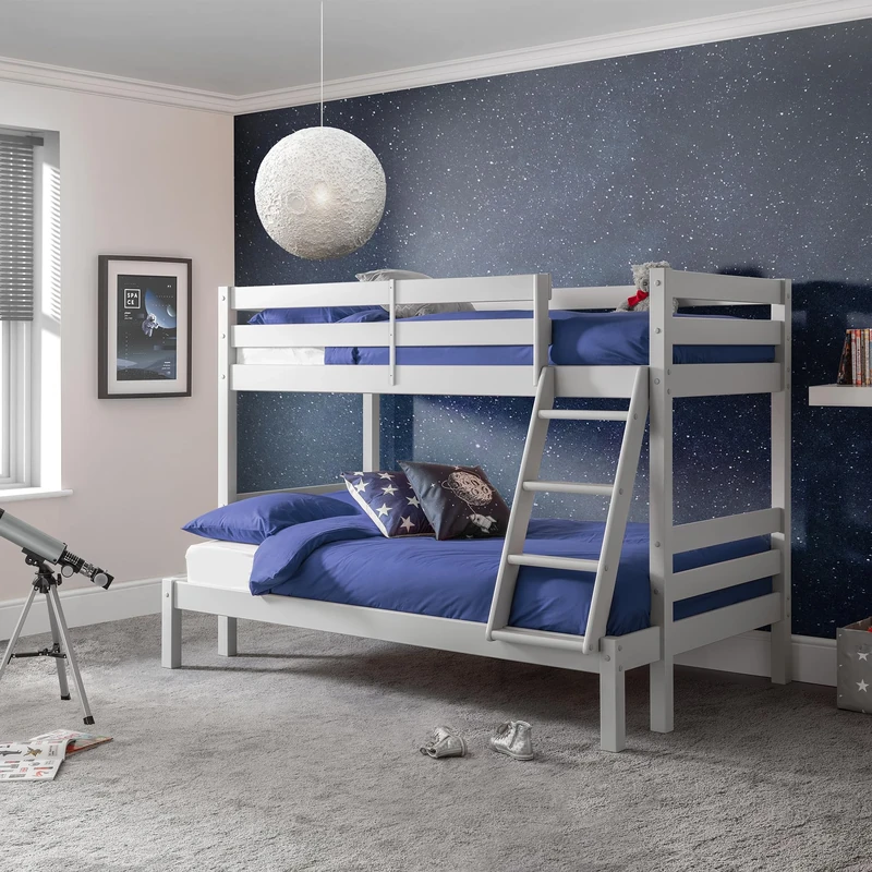 Julian Bowen Merlin Triple Sleeper Bunk - Dove Grey