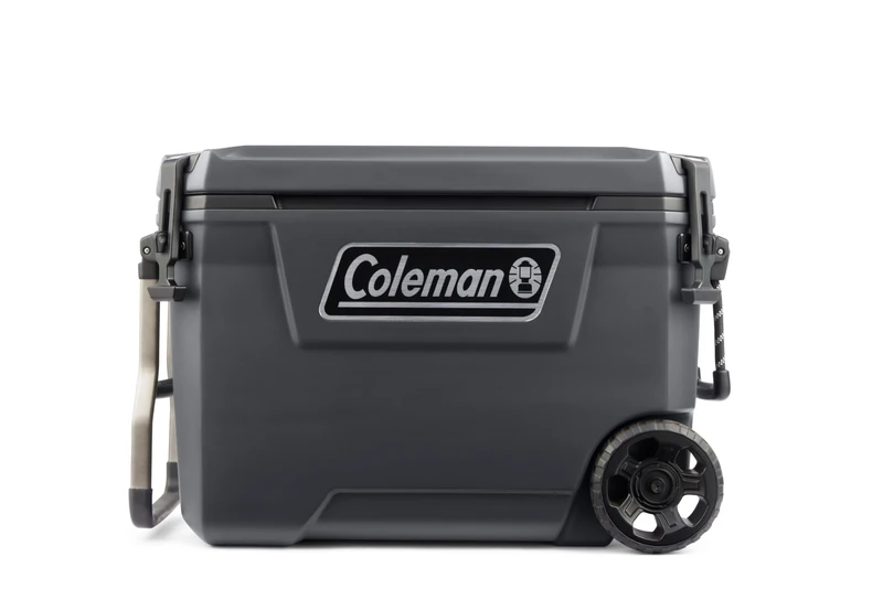 Coleman Convoy 65QT Heavy-Duty Insulated Hard Cooler with Wheels, 66 L capacity, Keeps Ice for 5 Days, Full foam insulation, Large Durable Portable Cool Ice Box for Rugged Outdoor Use & Jobsites