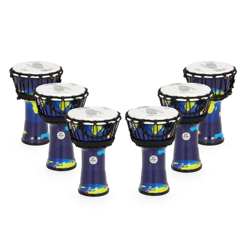 Percussion Plus World Slap Djembe 6 x 7" pack - rope tuned