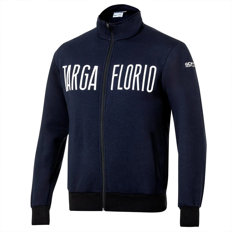 sparco 013042TFBM3L ZIP SWEATSHIRT TARGA FLORIO SIZE L NAVY BLUE