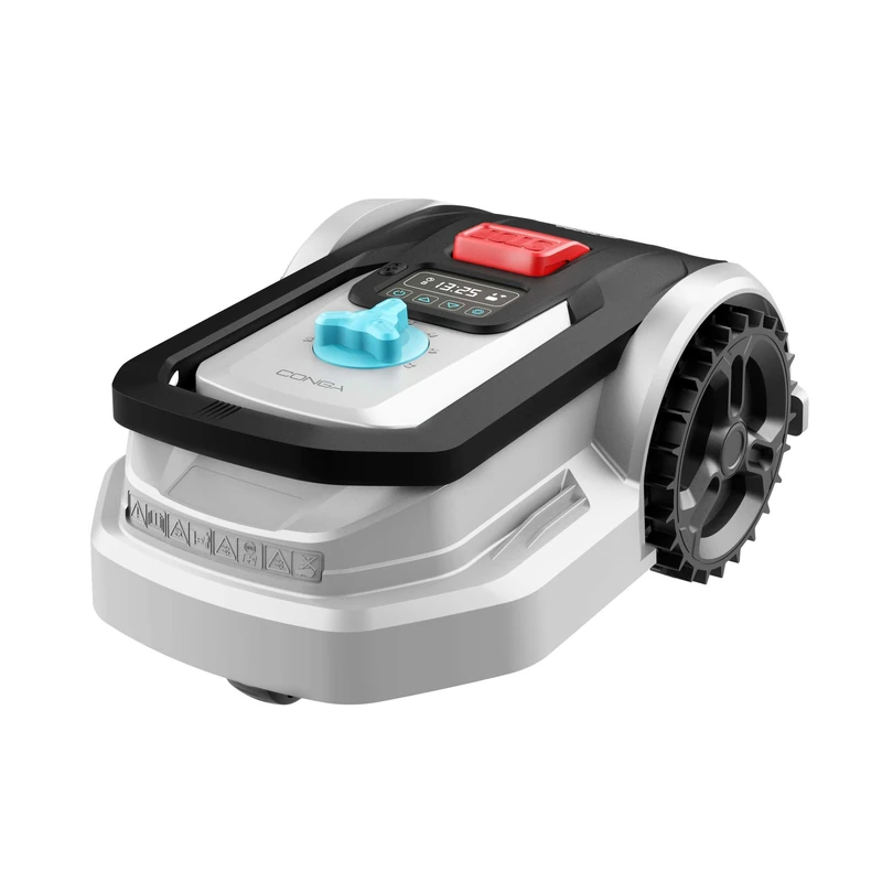 Cecotec Robotic Lawn Mower with App Conga Grasshopper 500. Brushless Digital Motor, Surfaces of 500 m², Maximum Slope of 27%, Cutting Blade Regulator, Rain Detector Sensor