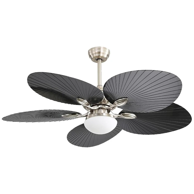 Eden pulse Fan nickel and black 24W 2950lm, 5 blades, 6 speeds, control, memory, 36/48.5x132x132 cm - Image 1