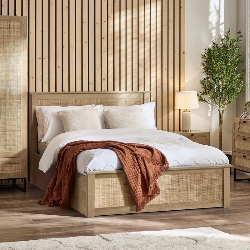 Julian Bowen Padstow Ottoman 150Cm King Bed - Oak