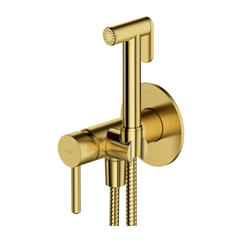Omnires Bidet System which is Mount Under The Plaster Y - Brushed Brass – SYSYBI2BSB - Image 1