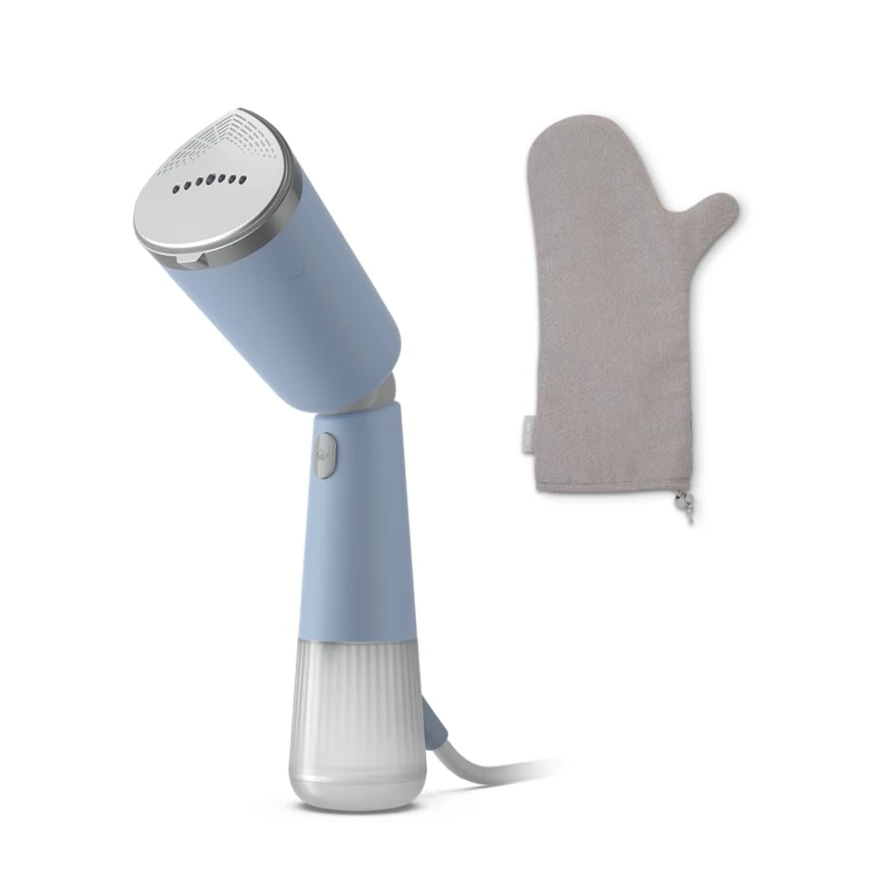 Philips 5000 Series Garment Steamer - Ready in 35 Seconds, Active Heated Steam Plate, Eco and Max Settings, Vertical and Horizontal Steam, Accessories Included, Sky Blue (STH5020/20)