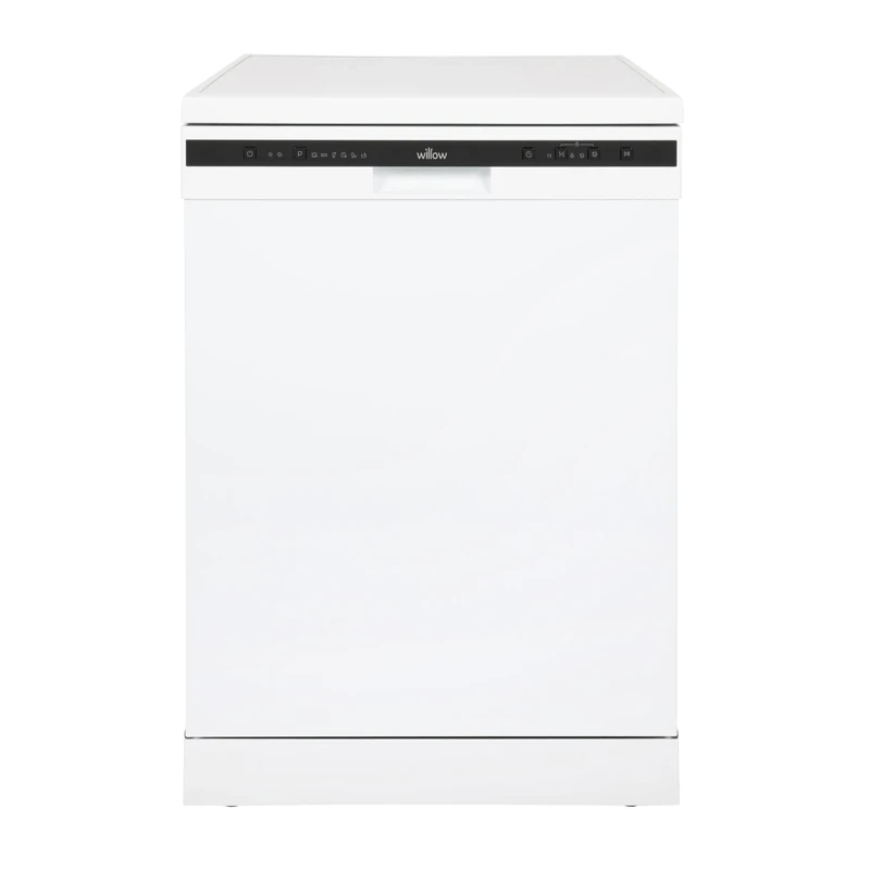 Willow WDW1260W 60cm Freestanding Dishwasher with Half Load Function, 13 Place Settings, Delay Start, Child Lock - White