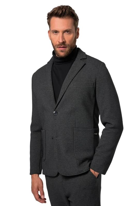 JP 1880 Sweatsakko, Business, Flexnamic, Baukasten New York Men's Jackets (Pack of 1), Anthracite, 5XL
