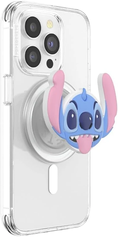 PopSockets Phone Grip for MagSafe, Secure Magnetic Phone Grip & Stand, Hands-Free Kickstand, Wireless Charging Compatible, Disney - PopOut Dreamy Stitch