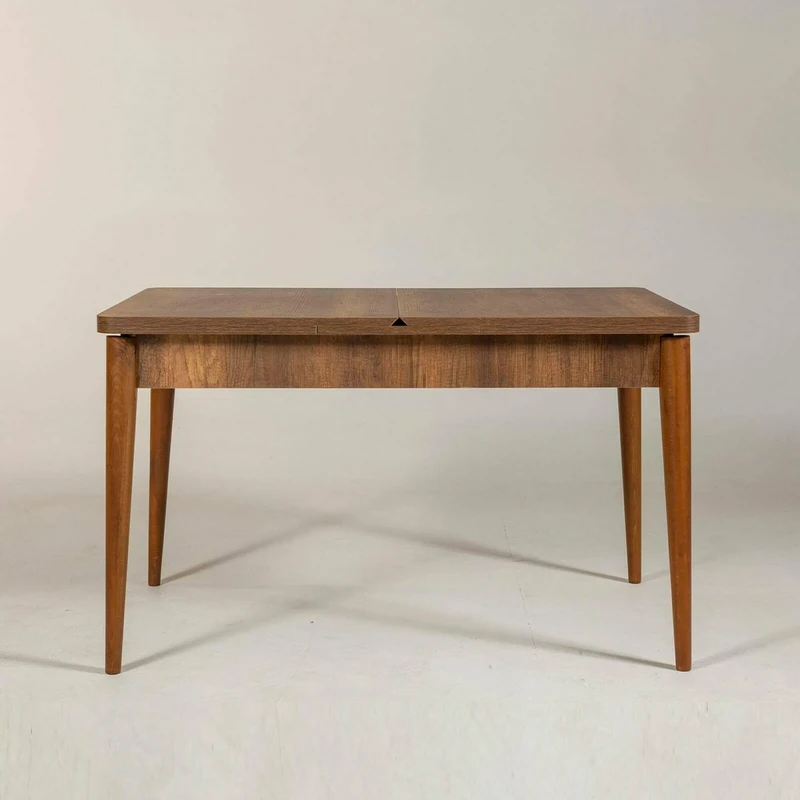 Dmora - Atsula Extendable Table, Console with Extensions, Multi-purpose Dining Table, Extendable Kitchen Shelf, 130 x 80 x 77 cm, Walnut