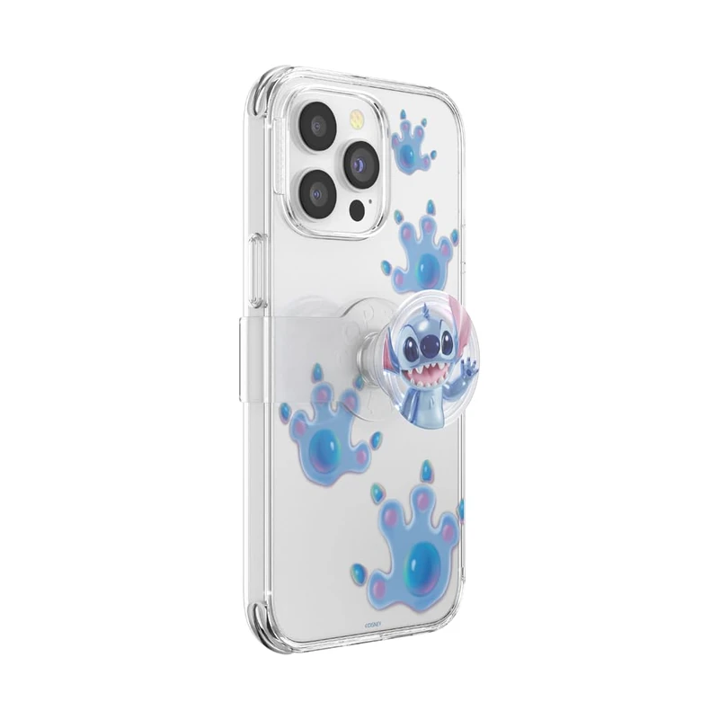 PopSockets iPhone 14 Pro Max Case with Phone Grip and Slide Compatible with MagSafe, Phone Case for iPhone 14 Pro Max, Wireless Charging Compatible - Stitch Prints