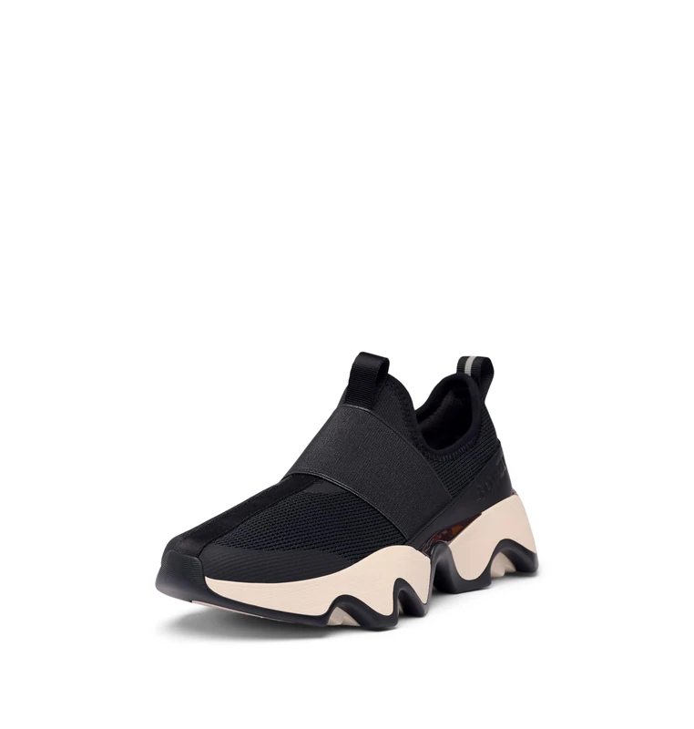 Sorel Women's Kinetic Impact II Strap Winter Sneakers, Black, Chalk, 6 UK