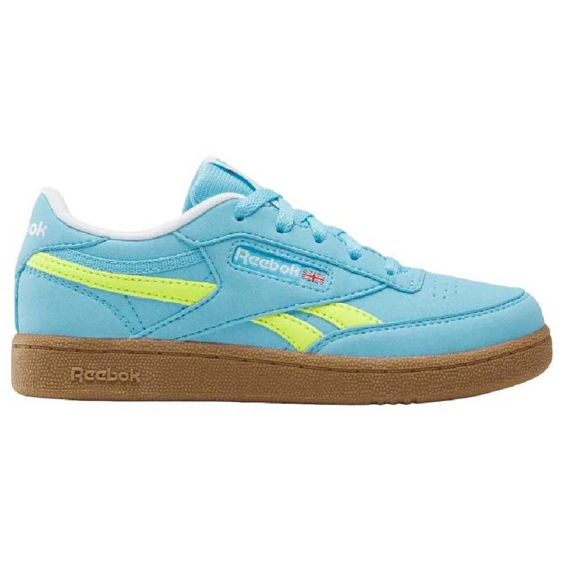 Reebok Unisex Children's Club C Revenge Trainers, Digital Blue Solar Acid Yellow Gum, 2.5 UK Child