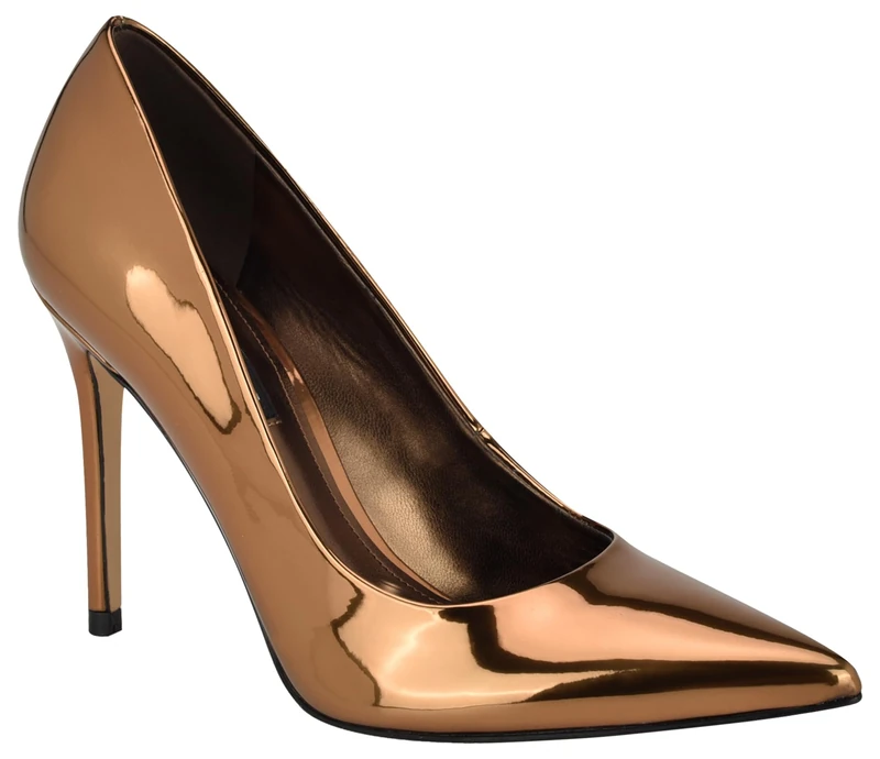Nine West Women's Fresh Pointy Toe Pump, Bronze Mirror Metallic 751, 5 UK