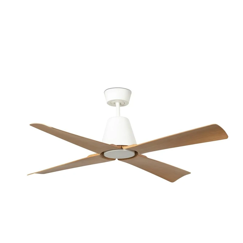 Faro TYPHOON Ceiling Fan Medium 3000K LED White Wooden IP44 With 6 Speed Smart DC Motor
