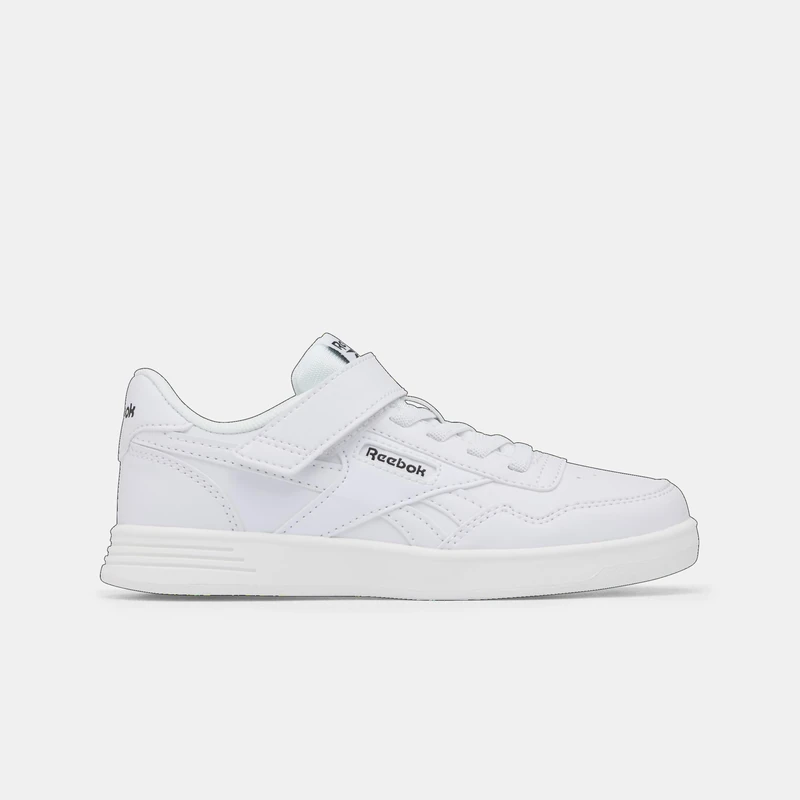 Reebok Boys' Court Advance Elastic & Top Strap Trainers, Ftwrwht, 13 UK Child/1 UK