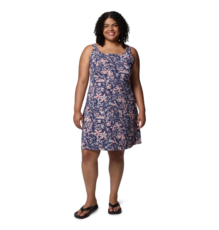 Columbia Women's PFG Freezer III Dress, Nocturnal Kona Kraze, 3X