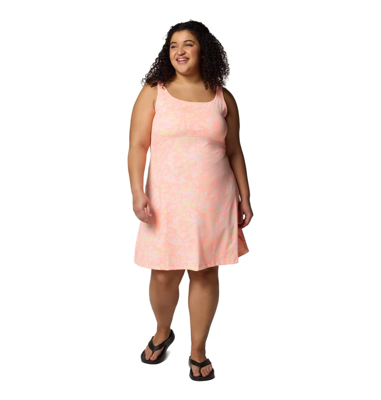 Columbia Women's Freezer III Dress, Tiki Pink Bellashore, 1X - Image 1