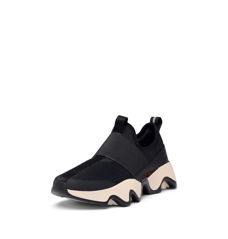 Sorel Women's Kinetic Impact II Strap Winter Sneakers, Black, Chalk, 3.5 UK