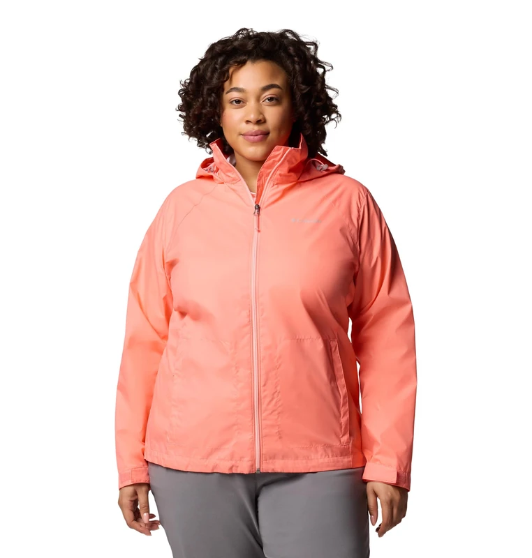 Columbia Women's Switchback 4 Jacket, Waterproof Rain Jacket, Alpenglow, L