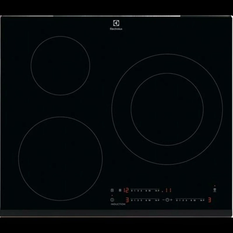 Electrolux EIT60342 Induction Hob, 300 Series, 60 cm, 3 Cooking Zones, Hob2Hood System, Pause Function, 3 Intensity Levels, PowerBoost Function, Fast Heating, Timer - Image 1