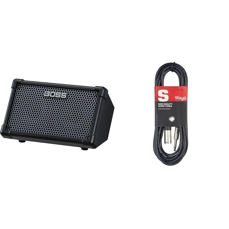 BOSS CUBE Street II Portable Street Performance Amp | 2-Channel Digital Modeling Amplifier for Musical Instruments | Black