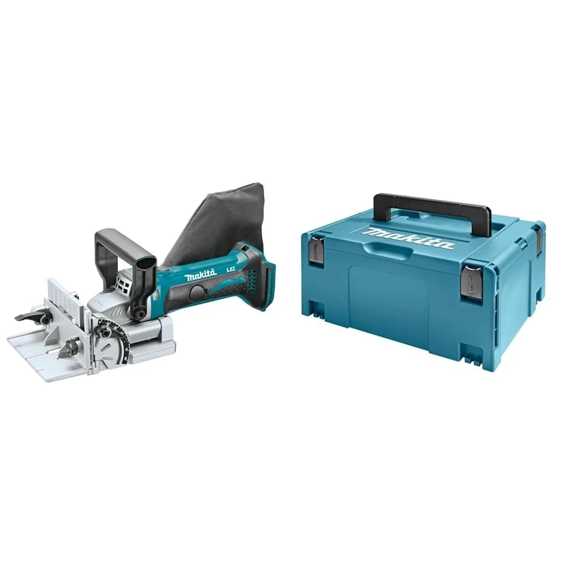 Makita DPJ180Z 18V Li-Ion LXT Biscuit Jointer- Batteries and Charger Not Included & 821551-8 Makpac Connector Case Type 3