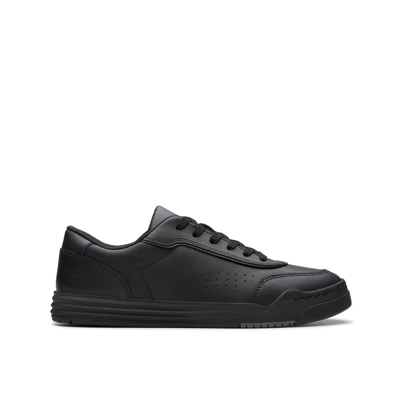 Clarks Boys Urban Solo O, Black Leather, 6 UK