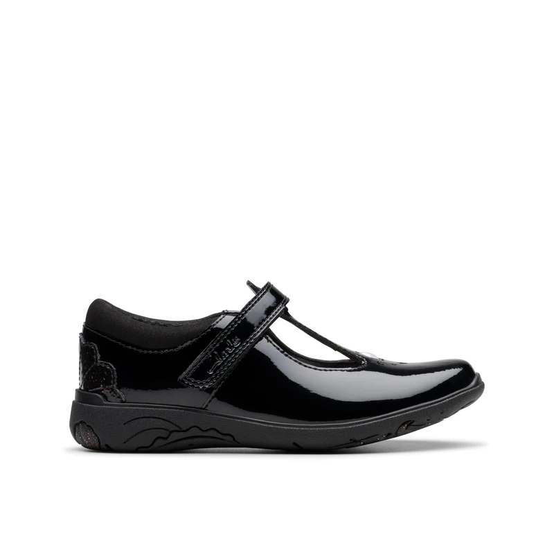 Clarks - 261783177, Girls, Black Pat, Black, Patent Leather, 12.5 UK Child