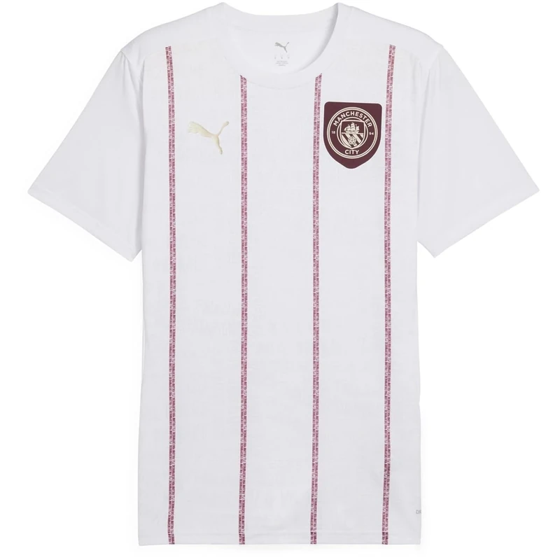 Puma Mens MCFC Prematch SS Jersey, White/Jasper, L UK
