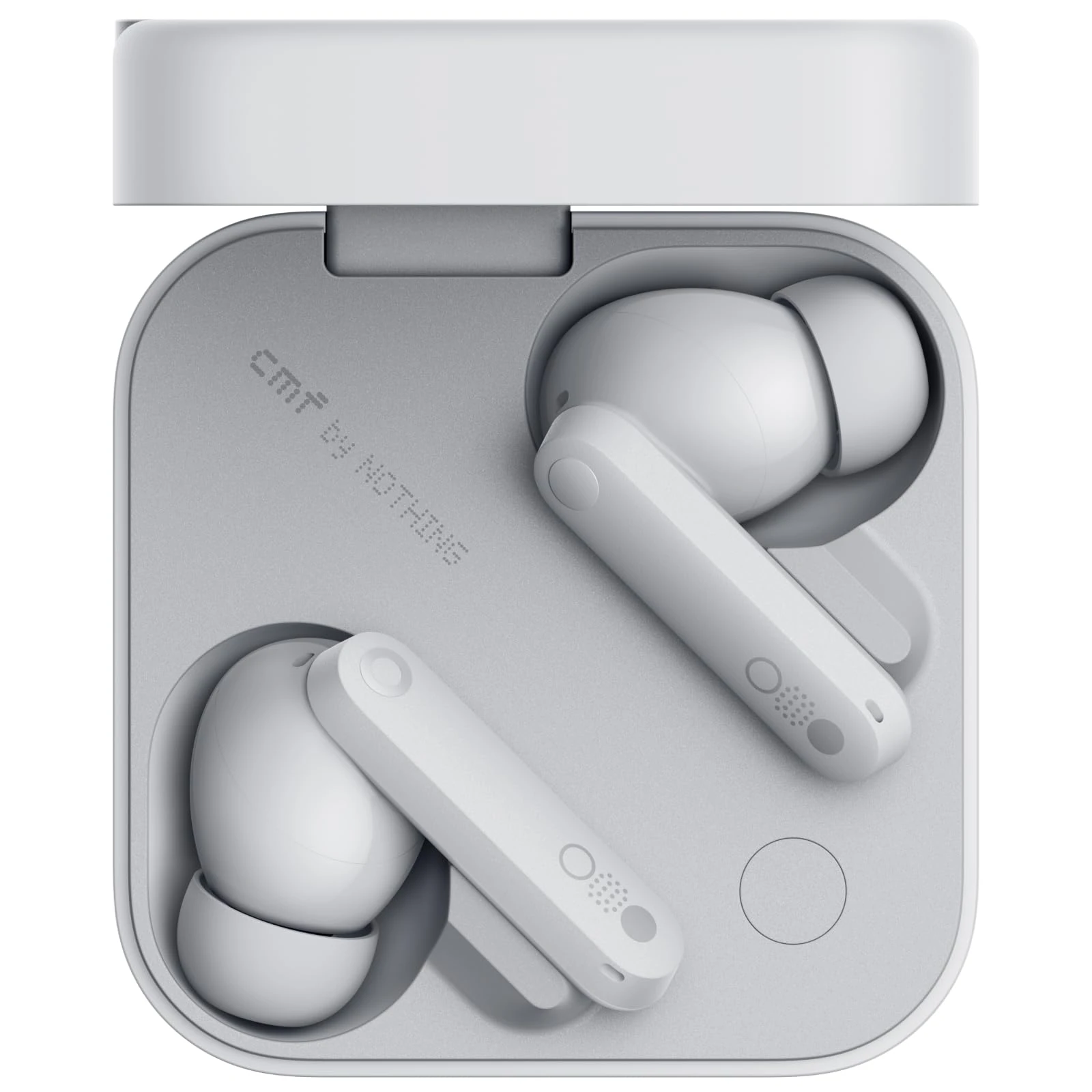 CMF by Nothing Buds Pro 2 Wirelesss earphones with HiFi sound, 50 dB Smart Active Noise Cancellation, 6 HD mics and Spatial Audio - Light Grey