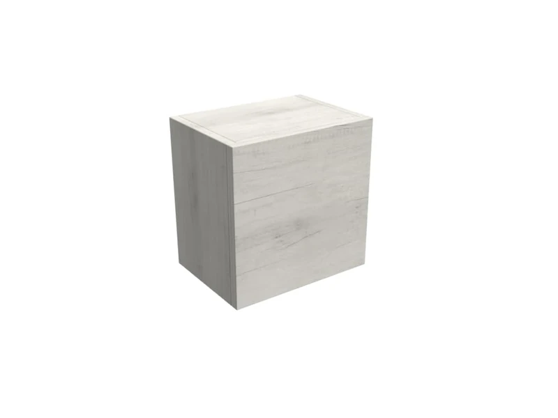 Mama Store Atena Cubotto Shelf with Door in Kit, White Oak Laminate, L 30 x D. 22 x H 30 cm