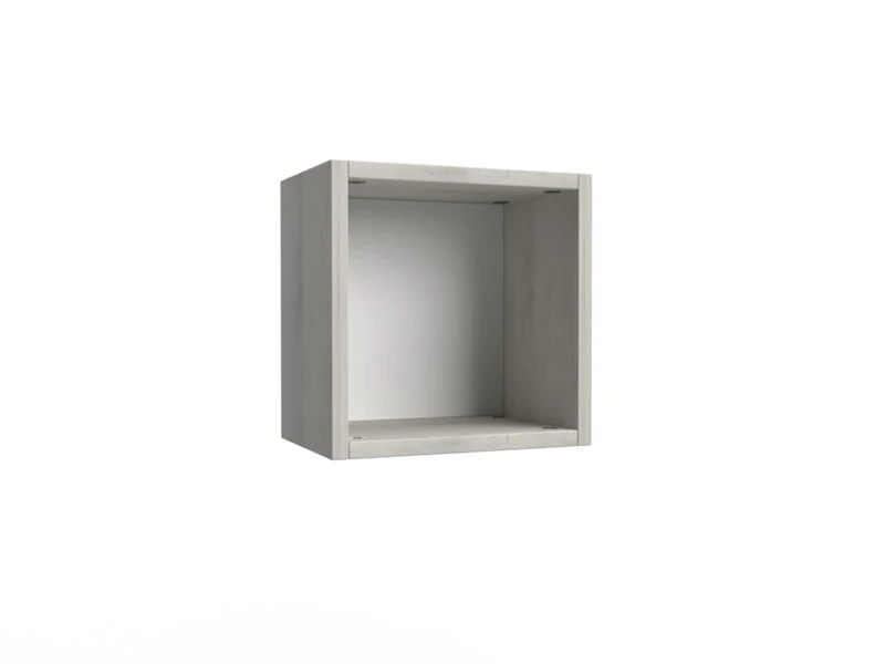 Mama Store Wall/Shelf Cube with Day Compartment, Engineered Wood, White Oak, Small