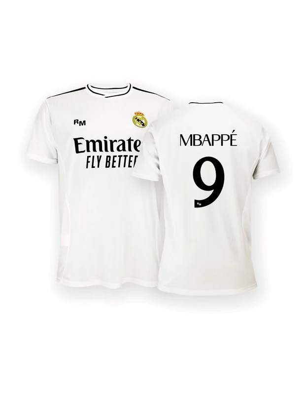 Real Madrid Home Shirt, Kit Season 24/25, Mbappé, XXL, Replica Jersey with Official License