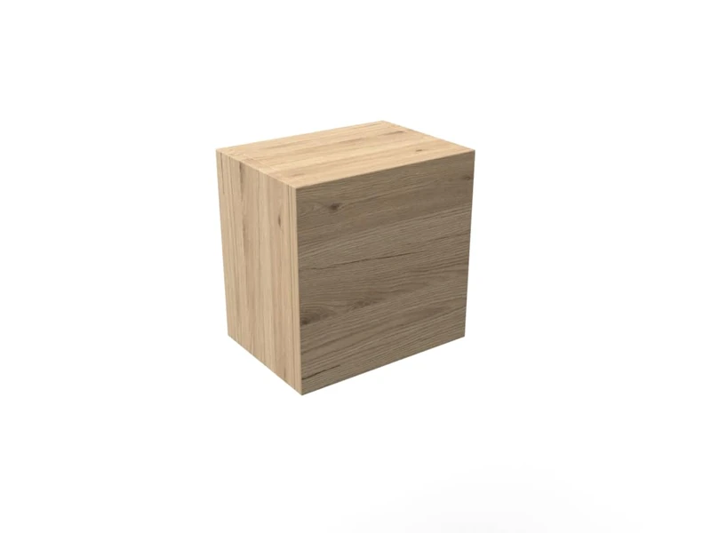 Mama Store Atena Cubotto Shelf with Door in Kit, Natural Oak Laminate, L 30 x D. 22 x H 30 cm