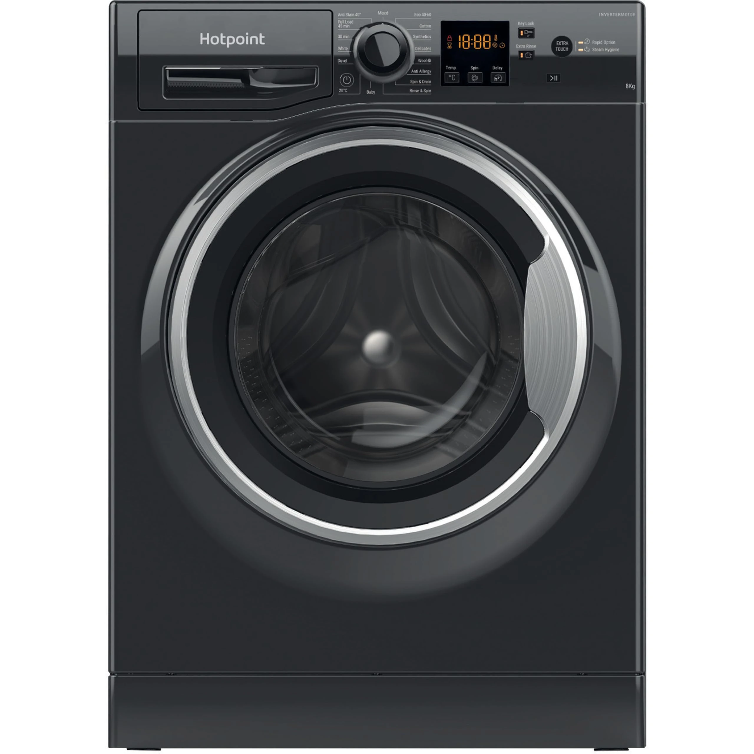 Hotpoint Anti-stain NSWM 846 BS UK 8 kg Washing Machine - Black