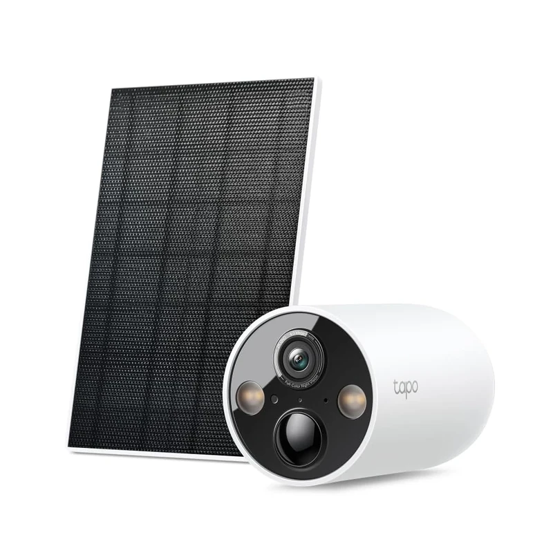 Tapo C425 KIT Solar Surveillance Camera Outdoor Battery, 2K Resolution, Colour Night Vision, MicroSD Memory, 10000 mAh Battery, 150° Super Wide Angle Field of View, Two-Way Audio, Alexa & Google
