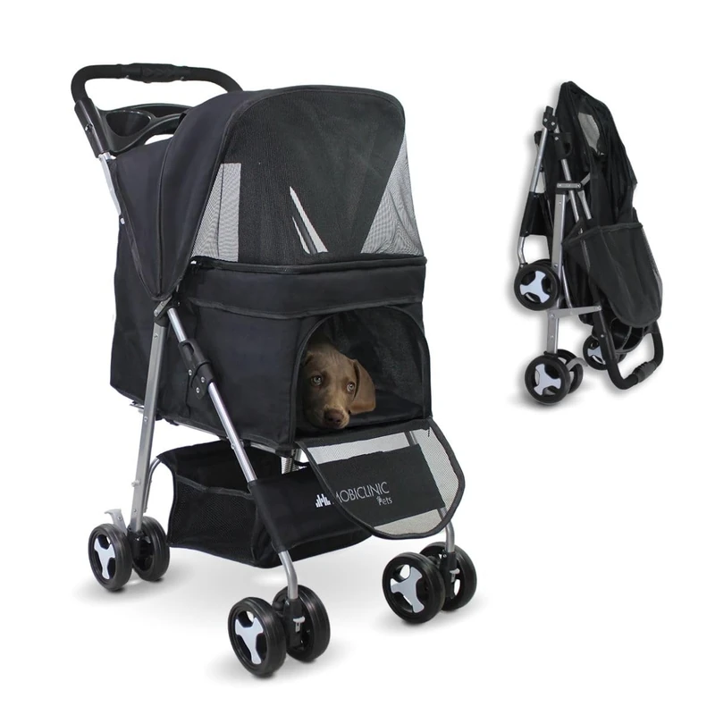 Mobiclinic Pets Foldable Dog Pram - Small Dog Stroller (15kg)