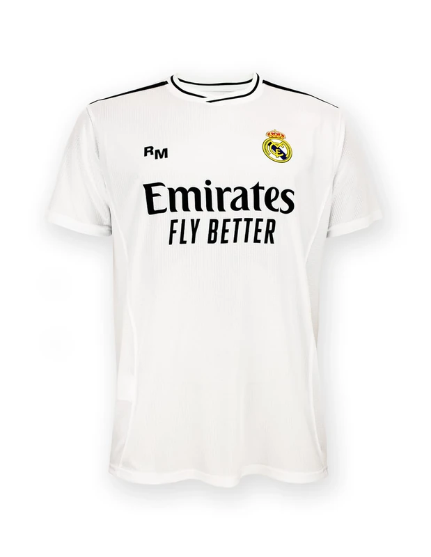 Real Madrid Home Shirt, Kit Season 24/25, White, 4 Years, Replica Jersey with Official License