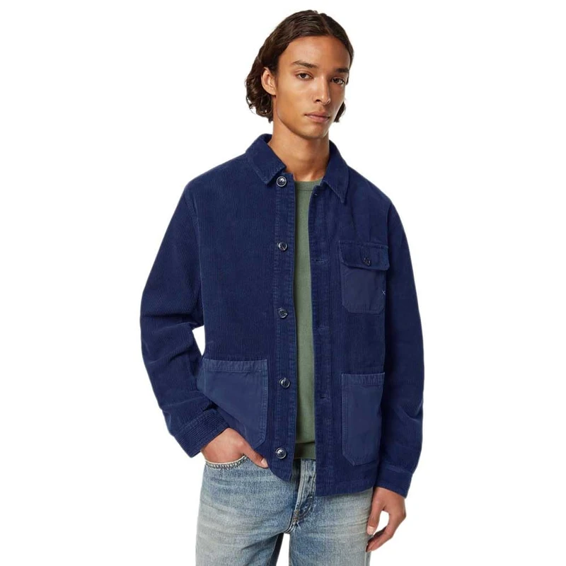 Scotch & Soda Men's Washed corduroy worker jacket Jacket, Navy 401,
